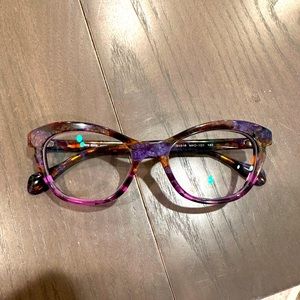 Used Miu Miu cat eye purple tortoise shell eyeglasses Size: 51-18-140 VMU 07L